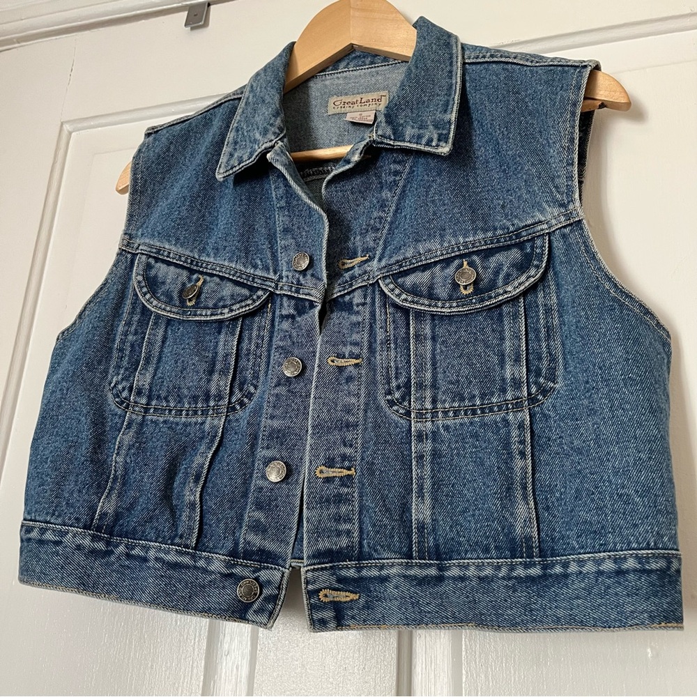 Vintage Great Land Denim Vest | small